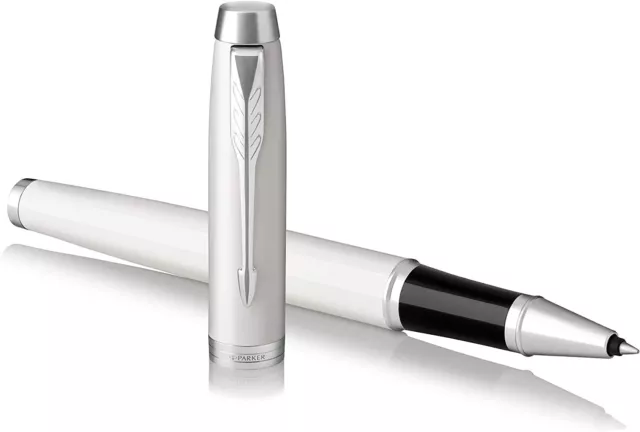 Parker IM Rollerball Pen, Gloss White with Fine Point Black Ink