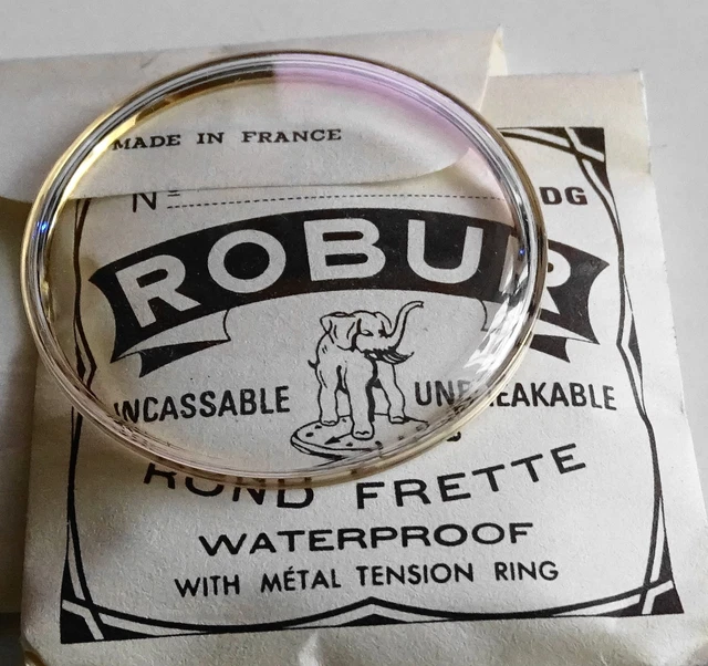 VERRE MONTRE DIAMETRE 23.5 mm BAGUE CHROMEE FRETTE