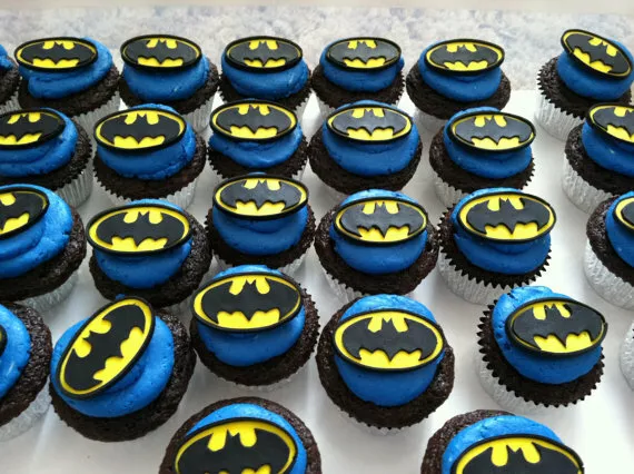 Batman Cupcake Topper Edible Gumpaste Fondant