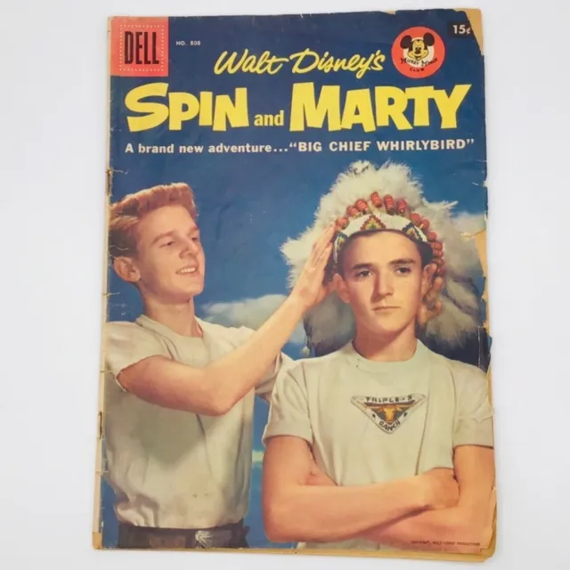 VTG Walt Disney's Magazine #808 Spin and Marty Silver Age Dell Comics 1957
