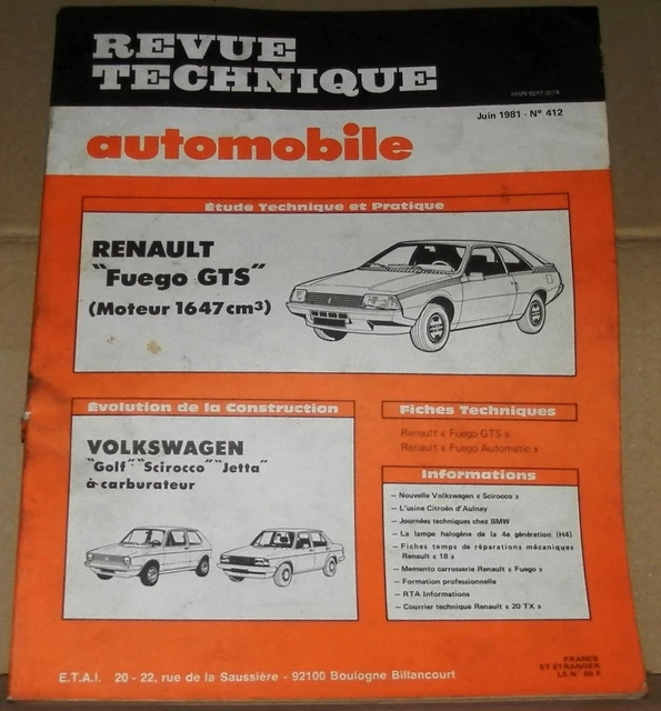 Revue Technique Automobile Renault Frégate 2L Et Estafette - Occasion, Manuel De Réparation Ancien