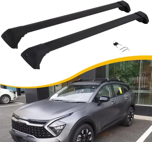 ROOF RACK CROSS bars for 20232024 Kia Sportage w Side Raised Rails