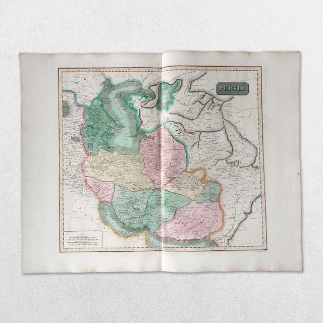 Antique 19Th Century World Atlas Map John Thomson 1814 Middle East Persia Iran