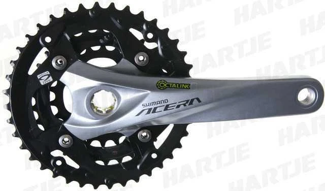 Shimano ACERA MTB FC-M3000-8 crankset Octalink 9 Speed 40/30/22 teeth 170mm