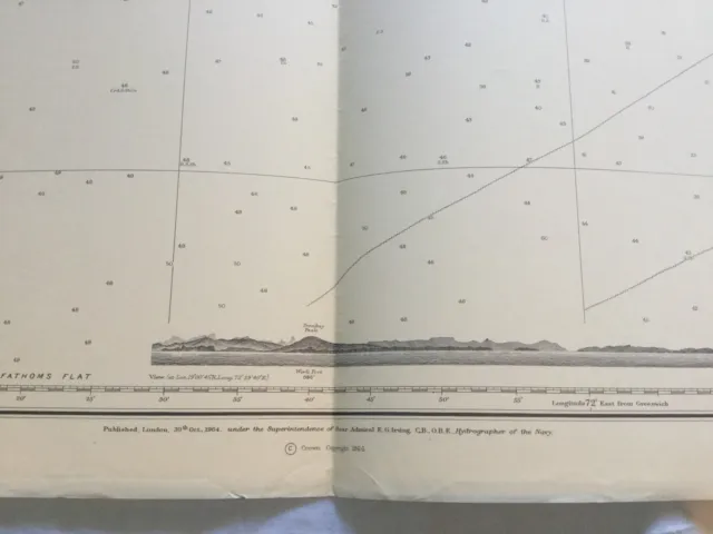 Genuine 60s Vintage Nautical Chart Approaches to Bombay 3