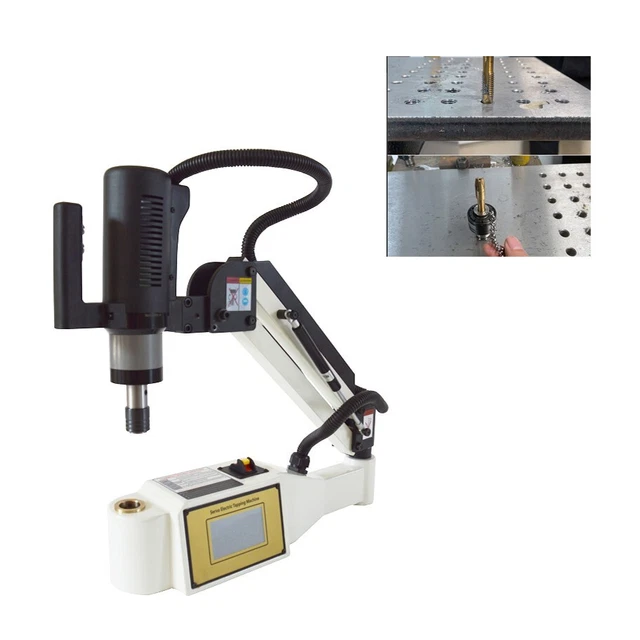 Electric Tapping & Drilling Machine Touch Screen M3-M16 Tap Collets 220V