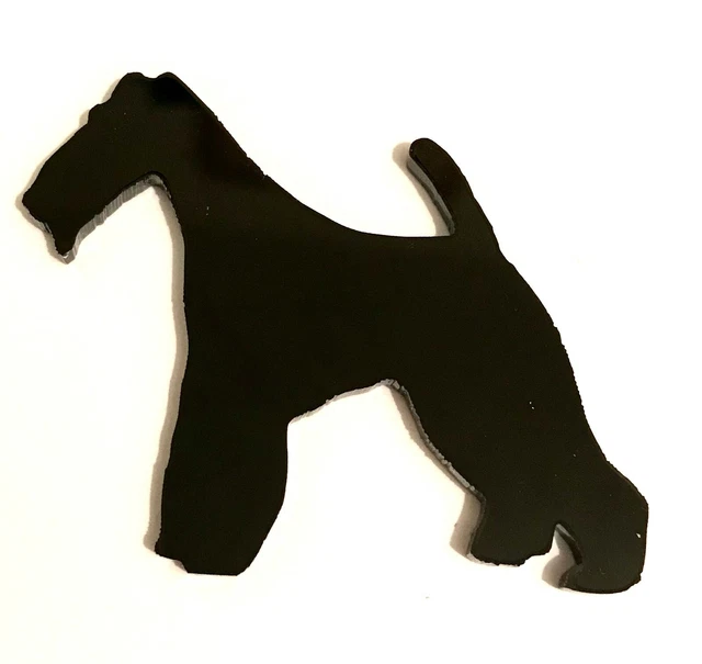 Broche de alambre pelo zorro terrier perro pin bufanda sujetador regalo en negro