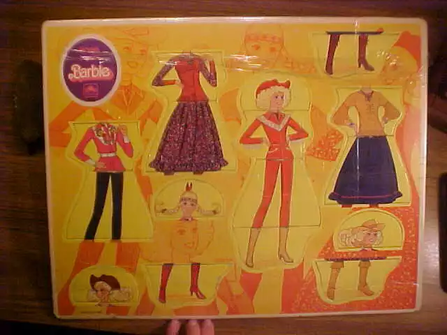 HORSE LOVIN' BARBIE 1983 Vintage Paper Doll Fashion Tray Puzzle ...