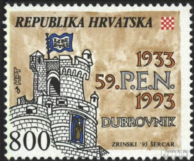 Kroatien 234 (kompl.Ausg.) gestempelt 1993 PEN-Kongreß