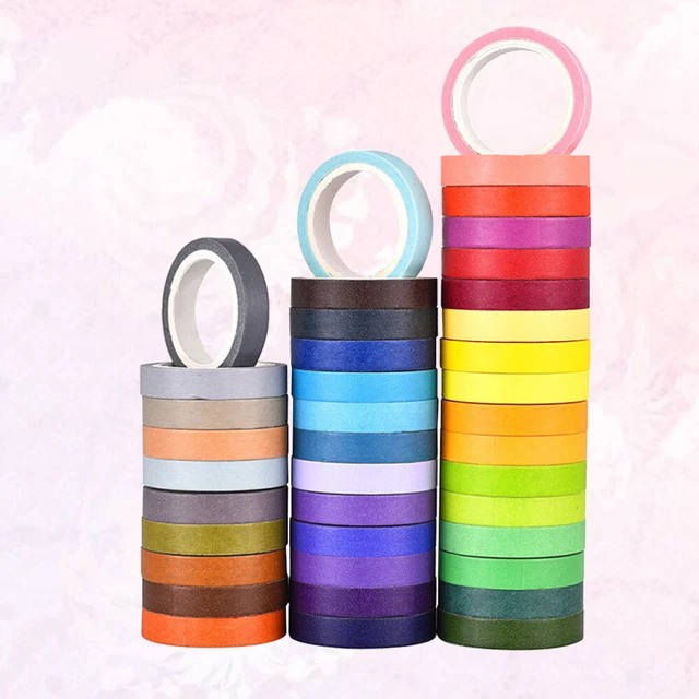 40 Pcs Bricolage Washi Bandes À La Main Livre Album Coloré Bandes De Papier