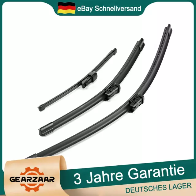 SCHEIBENWISCHER VORNE + HINTEN Komplett Set für VW Polo V Typ 6R 6C | UP Typ Gea