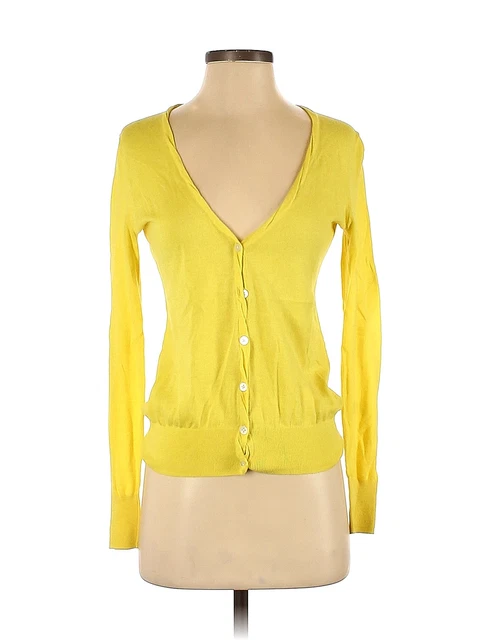 Old Navy Women Yellow Cardigan XS