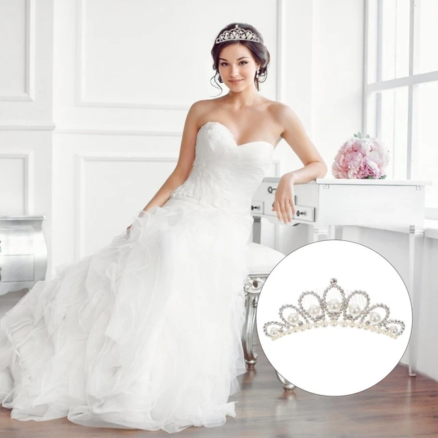 Couronne De Mariée Chinoise Traditionnelle - Diadème Doré Avec Phénix Et Perles - Coiffe Et Boucles D'Oreilles Pour Mariage, Photo, Spectacle