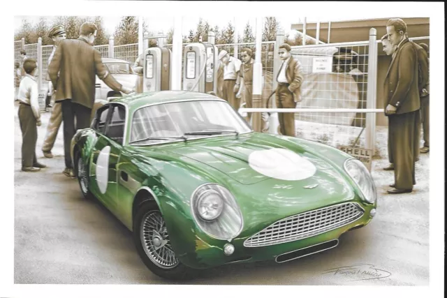 Carte postale:  Aston Martin DB4 GTZ Le Mans 1961