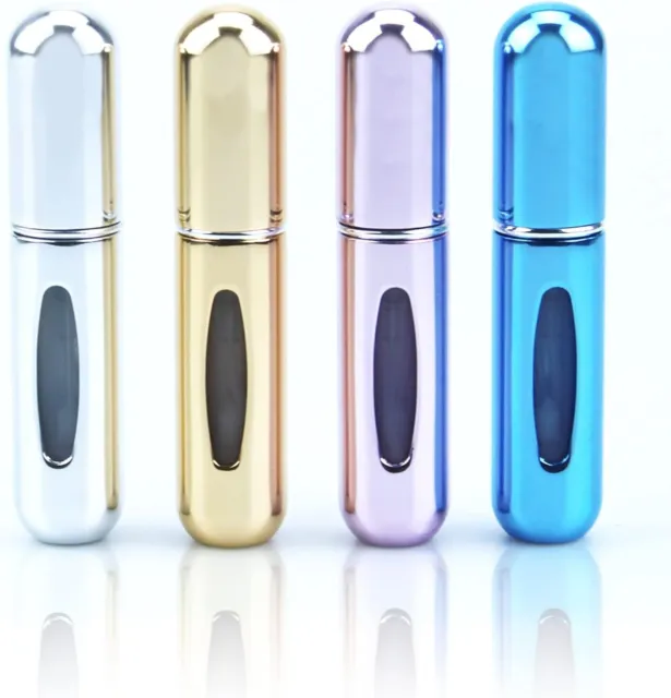 Molain Refillable Perfume Atomizer Bottle 4-Pcs 5ml Portable Mini Pocket Sprayer