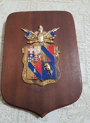 REPUBBLICA D'ITALIA CREST TARGA SCUDO SCUOLA DI APPLICAZIONE ESERCITO ITALIANO 