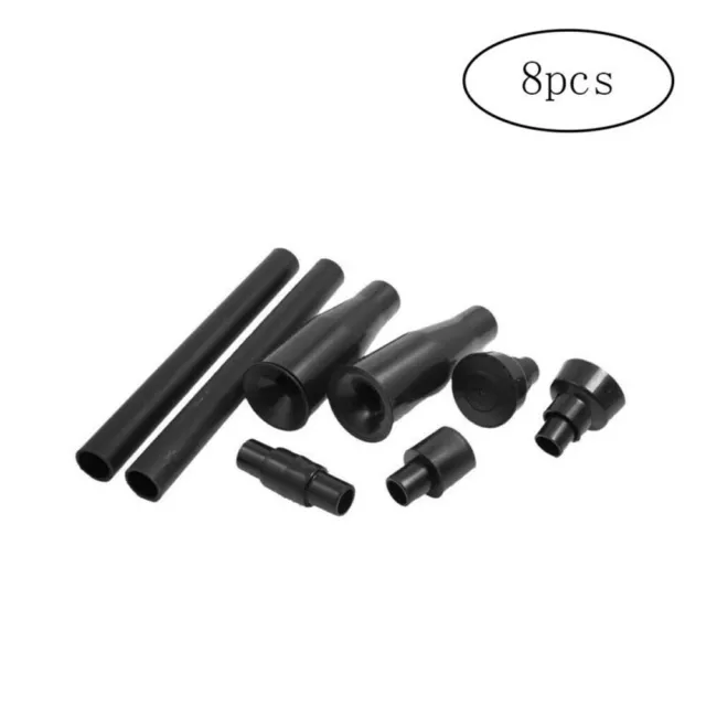 8 Piece Set of Multifunctional Black Plastic Nozzle Heads for Garden Ponds