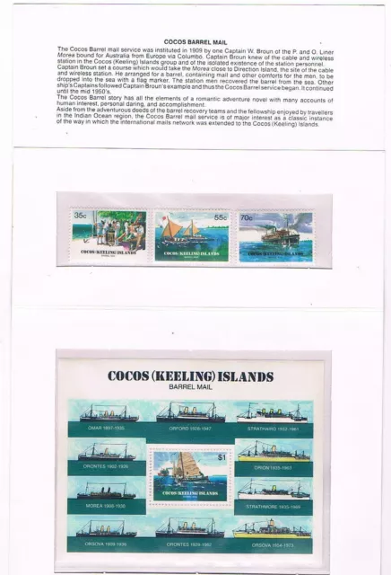 Cocos Is 1984 "Barrel Mail" Issue - SC 111-114 [SG 111-MS114] MNH H1