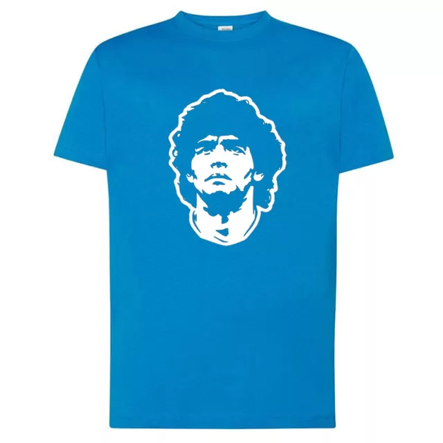 T-shirt MARADONA Napoli calcio 100% cotone dios azzurra volto Che argentina