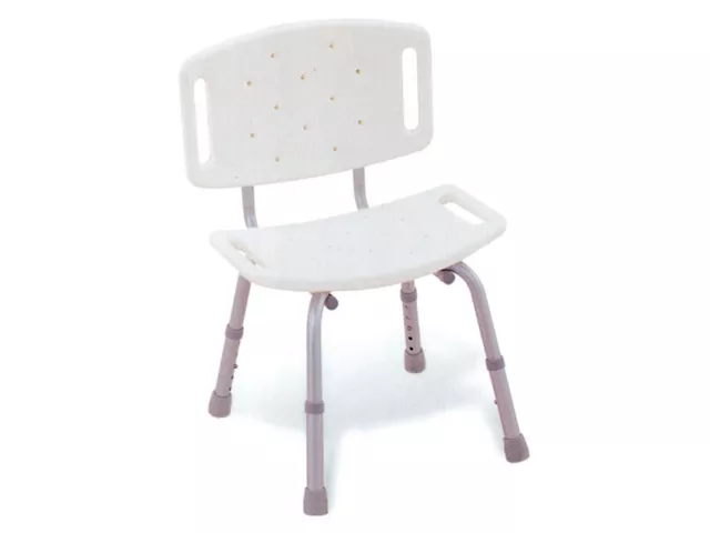 SEDIA SGABELLO DA BAGNO SEDUTA DOCCIA SCHIENALE altezza 35 - 45 cm 100 kg GIMA