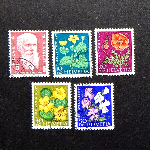 Schweiz 1959: Kompletter Pro Juventute - Satz, MN 687-691, gestempelt