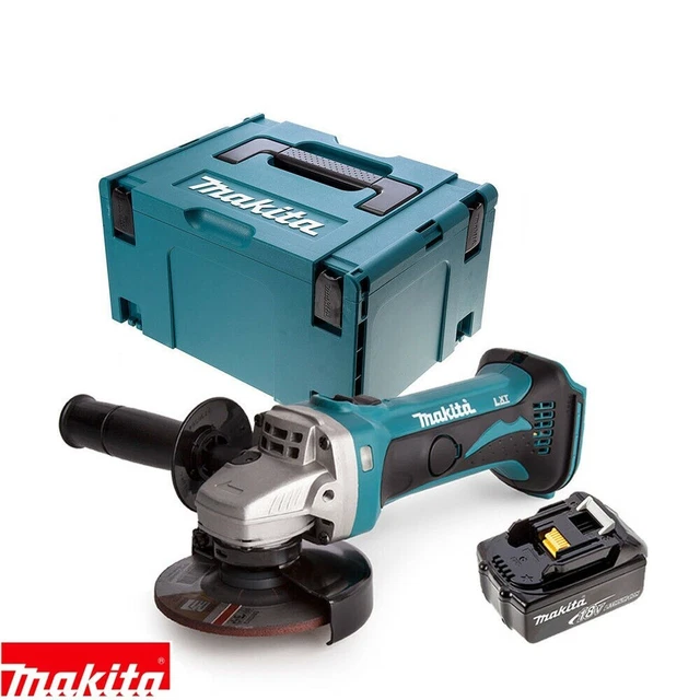 MAKITA DGA452Z 18V 115mm LXT Angle Grinder With 1 x 5.0Ah Battery & Mak