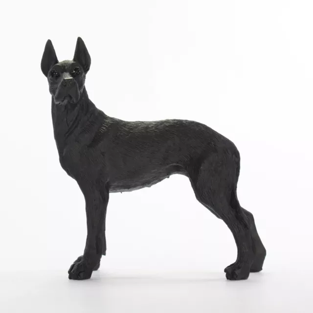 Great Dane Figurine Hand Painted Statue Black