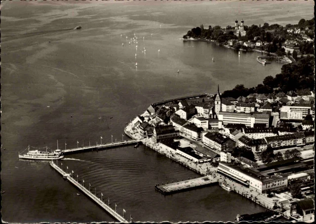 POSTKARTE SCHIFFE SHIP Schiff Hafen FRIEDRICHSHAFEN Bodensee