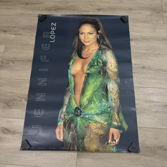 Jennifer Lopez In Famous Green Dress 2000 Vintage Poster 24 x 34