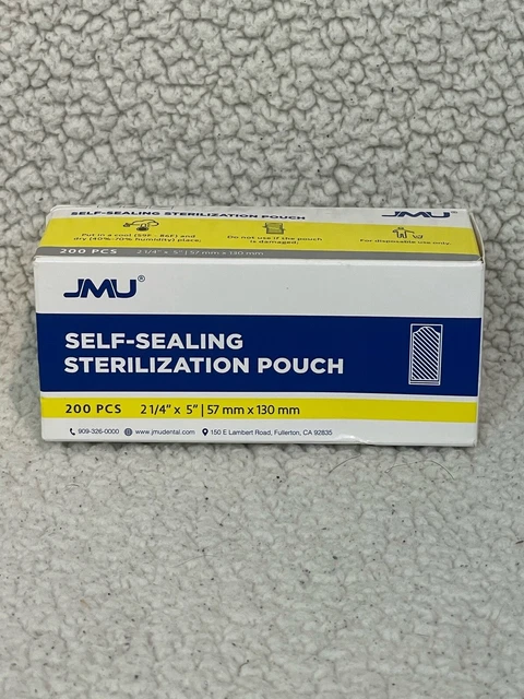 200 pcs Self Seal Sterilization Pouch Pouches Bag Dual Indicator 2.25 x 5"