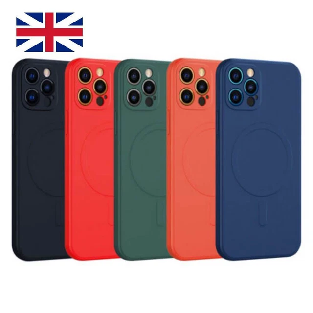 For iPhone 14 Pro 13 Pro Max Magnetic Slim Back Cover Silicone Case Magsafe