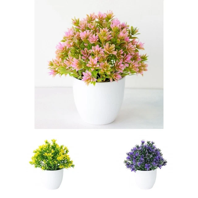 Simulación Planta en Maceta Vivo Escritorio Artificial Decorativo Bonsái Encantador