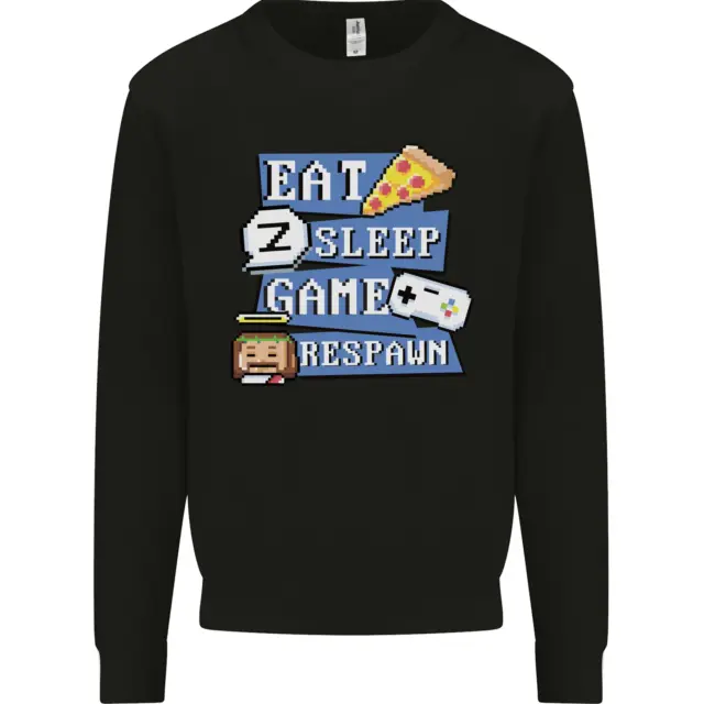Gaming Eat Sleep Game Respawn Gamer Arcade Mens Sweatshirt Jumper