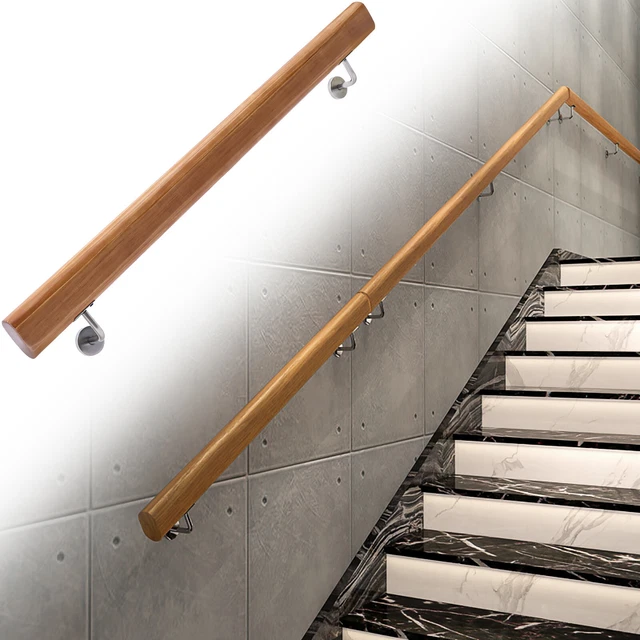 HANDRAIL WOOD FOR Steps Stair Railing Hand Rail Kit NonSlip Wall Hand