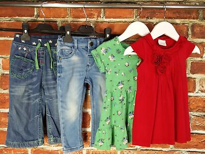 Baby Girl Bundle Age 9-12 Months 100% Next Dress Top Denim Jeans Set Infant 80Cm