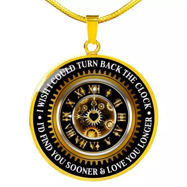 To My Wife Girlfriend Necklace Pendant Valentine Love Gift Turn Back The Clock