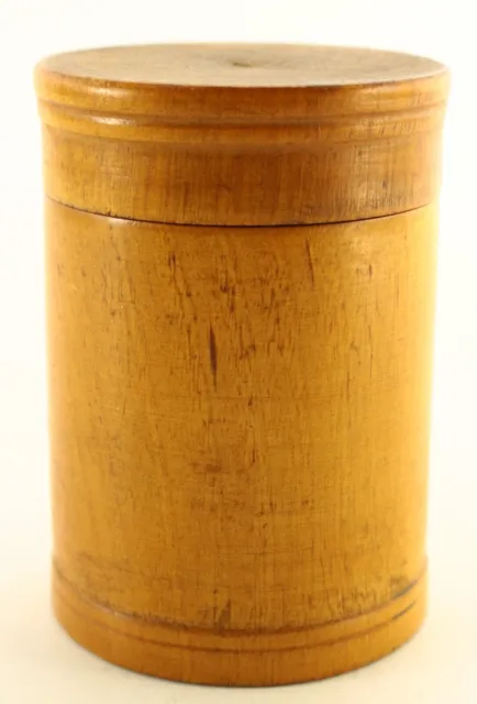 = Early 19th C. Georgian/Regency Thin Walled Treen Ware Small Cylindric Box #2