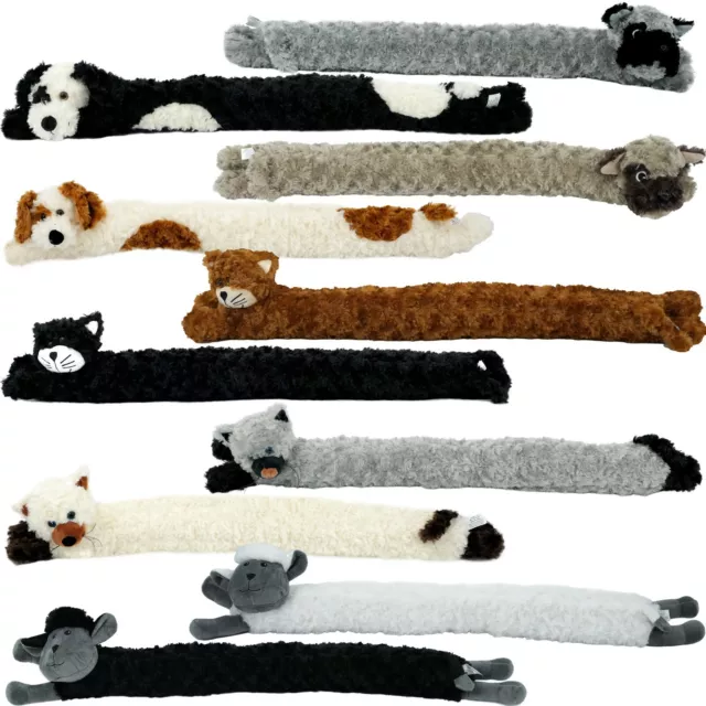 Novelty Draught Excluder Dog Cat Design Fabric Fleece Draft Door Stopper Cushion