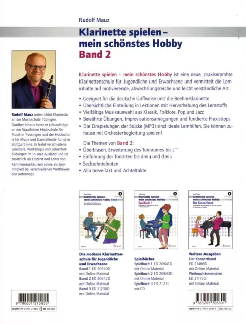 Rudolf Mauz Klarinette spielen - mein schönstes Hobby Band 2 Noten Download Code 2