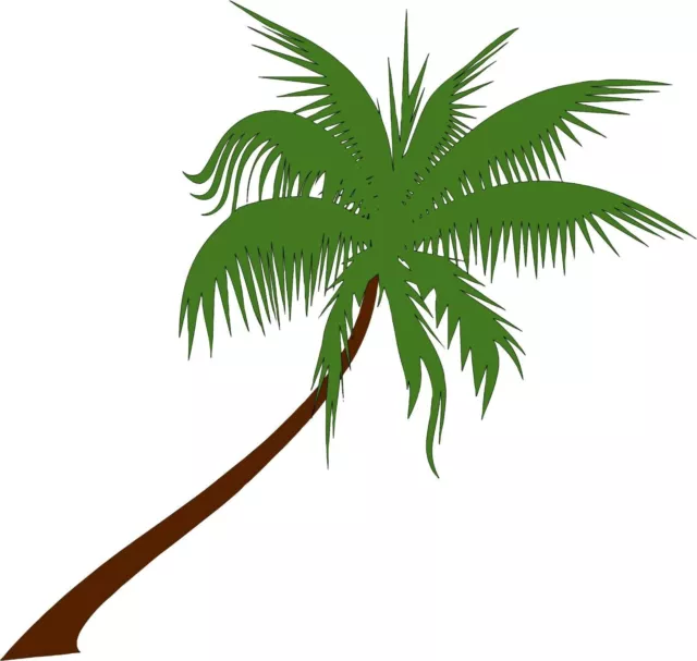 Palm Tree Tropical Vinyl Sticker Wall Bedroom Living Room laptop Leaf Decal a78