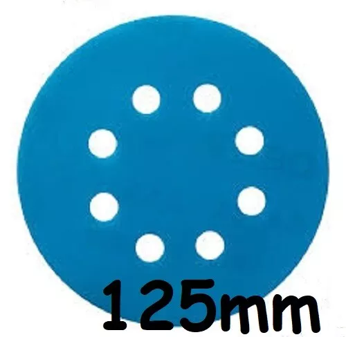 125mm Wet & Dry Sanding Discs 8 hole 5 inch Sandpaper 40-3000 Grit Hook & Loop