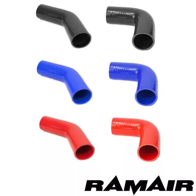 RAMAIR 45 & 90 Degrés Silicone Tuyau Plier Coude Air Eau Boost Refroidisseur