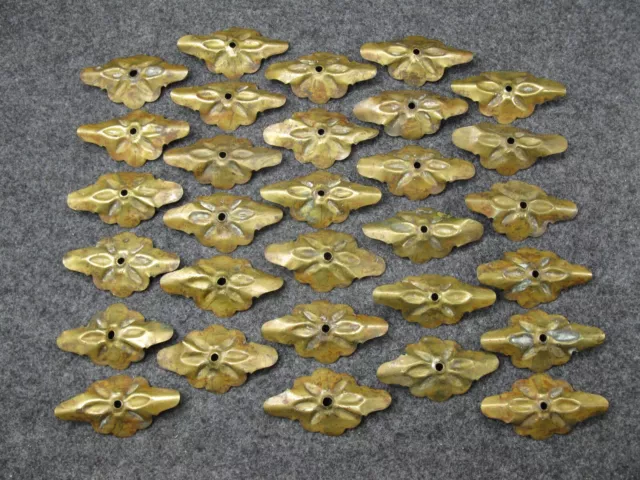 30) Antique 1890s Brass Star Carpet Clips Holders Victorian READ DESCRIPTION