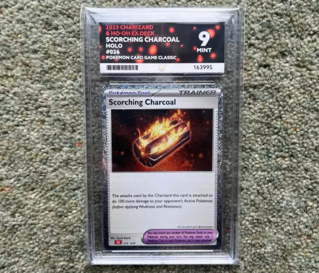 Brennendes anthrazites Ass 9 026/034 TCG klassische Sammlung Holo Pokemon nicht PSA