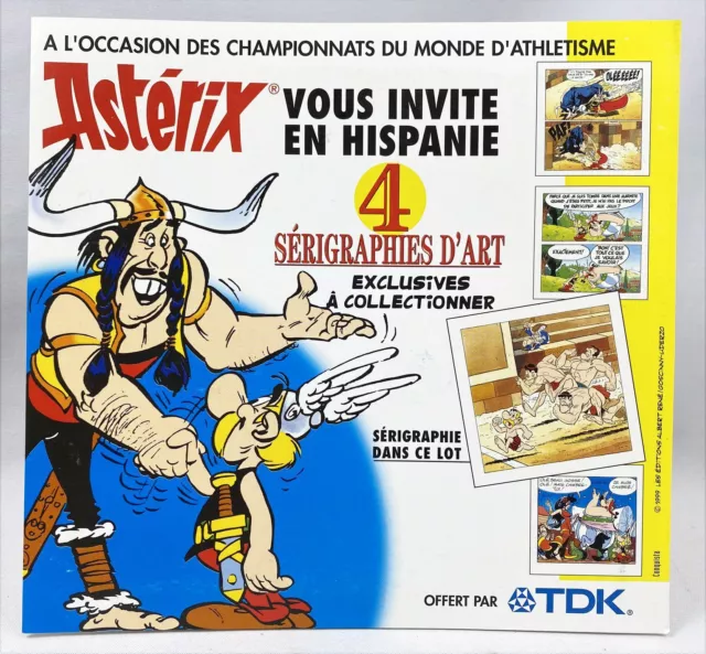 Astérix vous invite en Hispanie - Sérigraphie d'Art Offre TDK 1999 - Astérix et