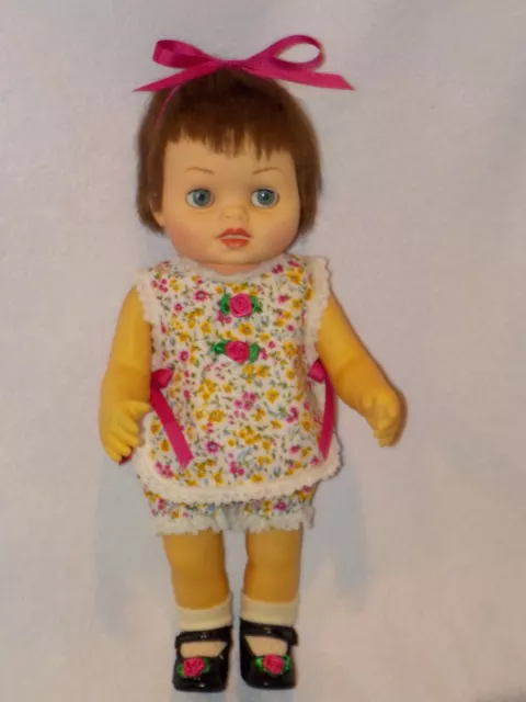 17" Vintage Mattel Chatty Baby Doll Redressed Cute