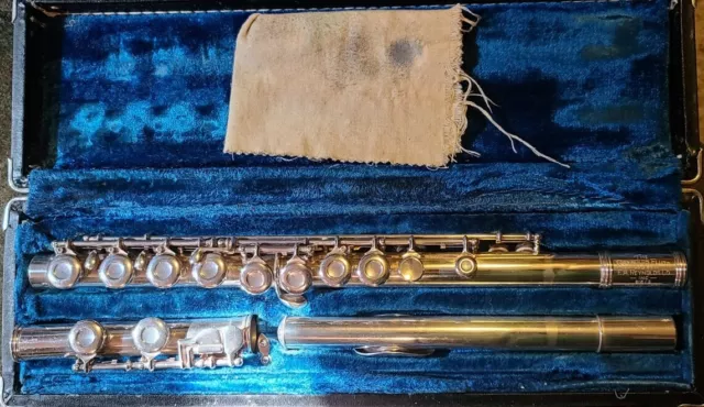 Vintage 1953 Roth Reynolds Sterling Silver Flute Estate Sale Beautiful Woodwind