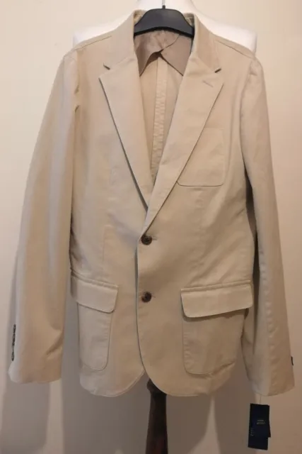 Polo Ralph Lauren giacca sportiva non costruita due bottoni taglia pietra ragazzo 18 anni