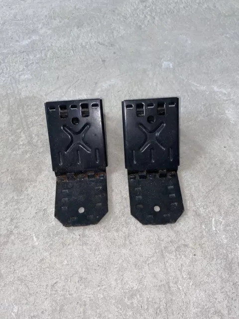 2 x Car Metal Wheel Chocks Tyre Brake Stoppers Ridged Foldable Caravan Wedges