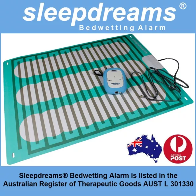 Sleepdreams® Bedwetting Mattress Alarm NON-INVASIVE Bed Wetting Enuresis BLUE